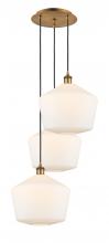 Innovations Lighting 113B-3P-BB-G651-12 - Cindyrella - 3 Light - 19 inch - Brushed Brass - Cord Hung - Multi Pendant