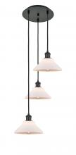 Innovations Lighting 113B-3P-BK-G131 - Orwell - 3 Light - 15 inch - Matte Black - Cord Hung - Multi Pendant