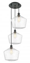 Innovations Lighting 113B-3P-BK-G654-12 - Cindyrella - 3 Light - 19 inch - Matte Black - Cord Hung - Multi Pendant