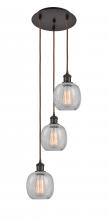  113B-3P-OB-G105 - Belfast - 3 Light - 13 inch - Oil Rubbed Bronze - Cord Hung - Multi Pendant