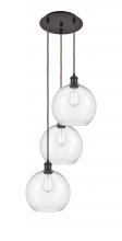 Innovations Lighting 113B-3P-OB-G122-10 - Athens - 3 Light - 17 inch - Oil Rubbed Bronze - Cord Hung - Multi Pendant