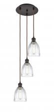  113B-3P-OB-G442 - Brookfield - 3 Light - 12 inch - Oil Rubbed Bronze - Cord Hung - Multi Pendant