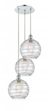 Innovations Lighting 113B-3P-PC-G1213-10 - Athens Deco Swirl - 3 Light - 17 inch - Polished Chrome - Cord hung - Multi Pendant