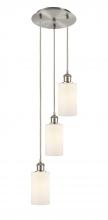  113B-3P-SN-G801 - Clymer - 3 Light - 10 inch - Brushed Satin Nickel - Cord Hung - Multi Pendant