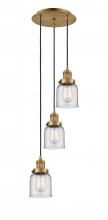 Innovations Lighting 113F-3P-BB-G52 - Cone - 3 Light - 12 inch - Brushed Brass - Cord hung - Multi Pendant