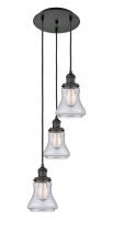 Innovations Lighting 113F-3P-BK-G194 - Bellmont - 3 Light - 13 inch - Matte Black - Cord hung - Multi Pendant