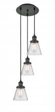 Innovations Lighting 113F-3P-BK-G64 - Cone - 3 Light - 13 inch - Matte Black - Cord hung - Multi Pendant