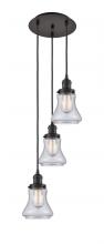 Innovations Lighting 113F-3P-OB-G194 - Bellmont - 3 Light - 13 inch - Oil Rubbed Bronze - Cord hung - Multi Pendant