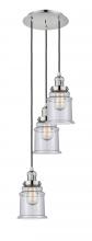 Innovations Lighting 113F-3P-PN-G184 - Canton - 3 Light - 13 inch - Polished Nickel - Cord hung - Multi Pendant