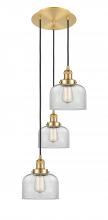 Innovations Lighting 113F-3P-SG-G72 - Cone - 3 Light - 14 inch - Satin Gold - Cord hung - Multi Pendant