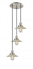 Innovations Lighting 113F-3P-SN-G2 - Halophane - 3 Light - 16 inch - Brushed Satin Nickel - Cord hung - Multi Pendant