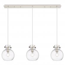  123-410-1PS-PN-G410-8CL - Newton Sphere - 3 Light - 40 inch - Polished Nickel - Cord hung - Linear Pendant