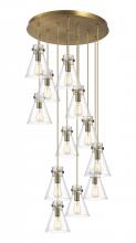 Innovations Lighting 126-410-1PS-BB-G411-8SDY - Newton Cone - 12 Light - 27 inch - Brushed Brass - Multi Pendant