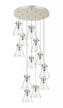 Innovations Lighting 126-410-1PS-PN-G411-8SDY - Newton Cone - 12 Light - 27 inch - Polished Nickel - Multi Pendant