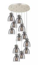 Innovations Lighting 126-410-1PS-PN-G412-8SM - Newton Bell - 12 Light - 27 inch - Polished Nickel - Multi Pendant