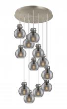 Innovations Lighting 126-410-1PS-SN-G410-8SM - Newton Sphere - 12 Light - 27 inch - Brushed Satin Nickel - Cord hung - Multi Pendant