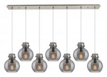 Innovations Lighting 127-410-1PS-SN-G410-8SM - Newton Sphere - 7 Light - 52 inch - Brushed Satin Nickel - Cord hung - Linear Pendant