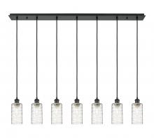  127B-7P-BK-G434-7DE - Crown Point - 7 Light - 49 inch - Matte Black - Linear Pendant