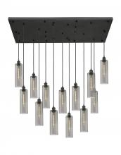 Innovations Lighting 154BK-B-13P-BK-G434-12SM - Crown Point - 13 Light - 54 inch - Matte Black - Multi Pendant