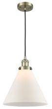 Innovations Lighting 201C-AB-G41-L - Cone - 1 Light - 12 inch - Antique Brass - Cord hung - Mini Pendant