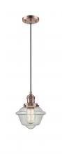 Innovations Lighting 201C-AC-G534-LED - Oxford - 1 Light - 7 inch - Antique Copper - Cord hung - Mini Pendant