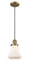 Innovations Lighting 201C-BB-G191 - Bellmont - 1 Light - 6 inch - Brushed Brass - Cord hung - Mini Pendant