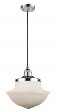  201C-PC-G541-LED - Oxford - 1 Light - 12 inch - Polished Chrome - Cord hung - Mini Pendant