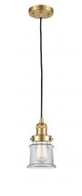 Innovations Lighting 201C-SG-G182S - Canton - 1 Light - 5 inch - Satin Gold - Cord hung - Mini Pendant