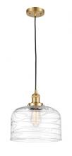 Innovations Lighting 201C-SG-G713-L - Bell - 1 Light - 12 inch - Satin Gold - Cord hung - Mini Pendant