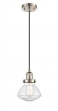 Innovations Lighting 201C-SN-G324 - Olean - 1 Light - 7 inch - Brushed Satin Nickel - Cord hung - Mini Pendant