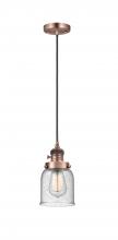 Innovations Lighting 201CSW-AC-G54-LED - Bell - 1 Light - 5 inch - Antique Copper - Cord hung - Mini Pendant