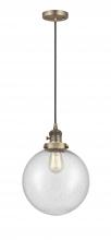 Innovations Lighting 201CSW-BB-G204-10-LED - Beacon - 1 Light - 10 inch - Brushed Brass - Cord hung - Mini Pendant