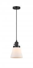 Innovations Lighting 201CSW-BK-G61 - Cone - 1 Light - 6 inch - Matte Black - Cord hung - Mini Pendant