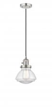  201CSW-PN-G322 - Olean - 1 Light - 7 inch - Polished Nickel - Cord hung - Mini Pendant