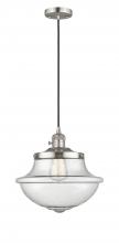  201CSW-SN-G544 - Oxford - 1 Light - 12 inch - Brushed Satin Nickel - Cord hung - Mini Pendant