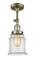 Innovations Lighting 201F-AB-G184 - Canton - 1 Light - 6 inch - Antique Brass - Semi-Flush Mount