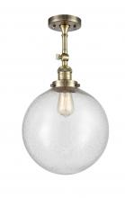 Innovations Lighting 201F-AB-G204-12-LED - Beacon - 1 Light - 12 inch - Antique Brass - Semi-Flush Mount