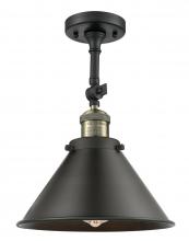  201F-BAB-M10-BK - Briarcliff - 1 Light - 10 inch - Black Antique Brass - Semi-Flush Mount