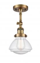  201F-BB-G324 - Olean - 1 Light - 7 inch - Brushed Brass - Semi-Flush Mount