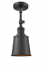 Innovations Lighting 201F-OB-M9-OB - Addison - 1 Light - 5 inch - Oil Rubbed Bronze - Semi-Flush Mount