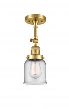 Innovations Lighting 201F-SG-G52 - Bell - 1 Light - 5 inch - Satin Gold - Semi-Flush Mount