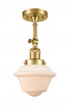  201F-SG-G531 - Oxford - 1 Light - 7 inch - Satin Gold - Semi-Flush Mount