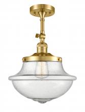  201F-SG-G544 - Oxford - 1 Light - 12 inch - Satin Gold - Semi-Flush Mount