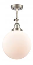 Innovations Lighting 201F-SN-G201-10 - Beacon - 1 Light - 10 inch - Brushed Satin Nickel - Semi-Flush Mount