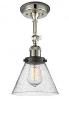 Innovations Lighting 201FBP-PNBK-G44 - Cone - 1 Light - 8 inch - Polished Nickel - Semi-Flush Mount