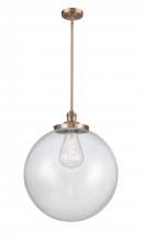 Innovations Lighting 201S-AC-G204-18 - Beacon - 1 Light - 18 inch - Antique Copper - Stem Hung - Pendant