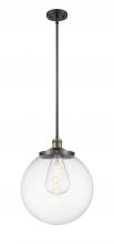  201S-BAB-G202-14 - Beacon - 1 Light - 14 inch - Black Antique Brass - Stem Hung - Pendant