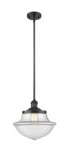  201S-BK-G542 - Oxford - 1 Light - 12 inch - Matte Black - Stem Hung - Mini Pendant