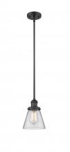 Innovations Lighting 201S-BK-G62-LED - Cone - 1 Light - 6 inch - Matte Black - Stem Hung - Mini Pendant