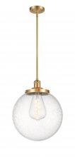  201S-SG-G204-14 - Beacon - 1 Light - 14 inch - Satin Gold - Stem Hung - Pendant